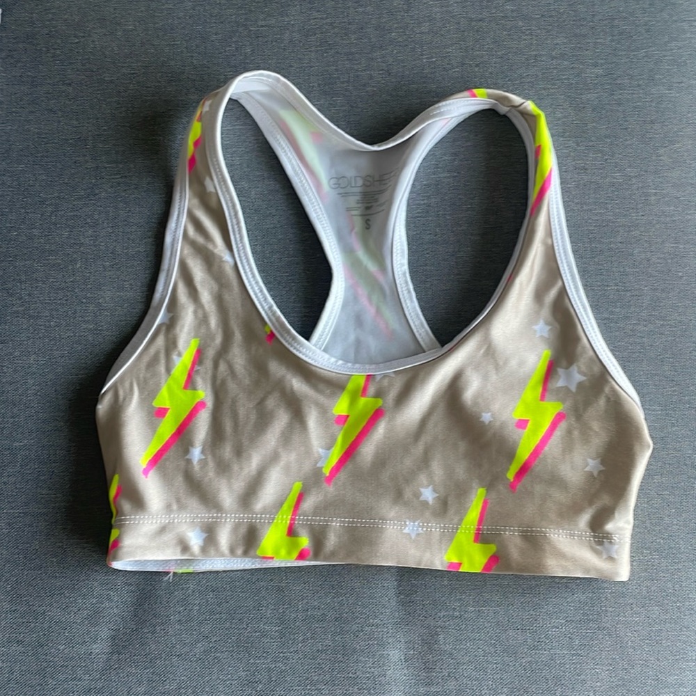 Gold sheep sports bra